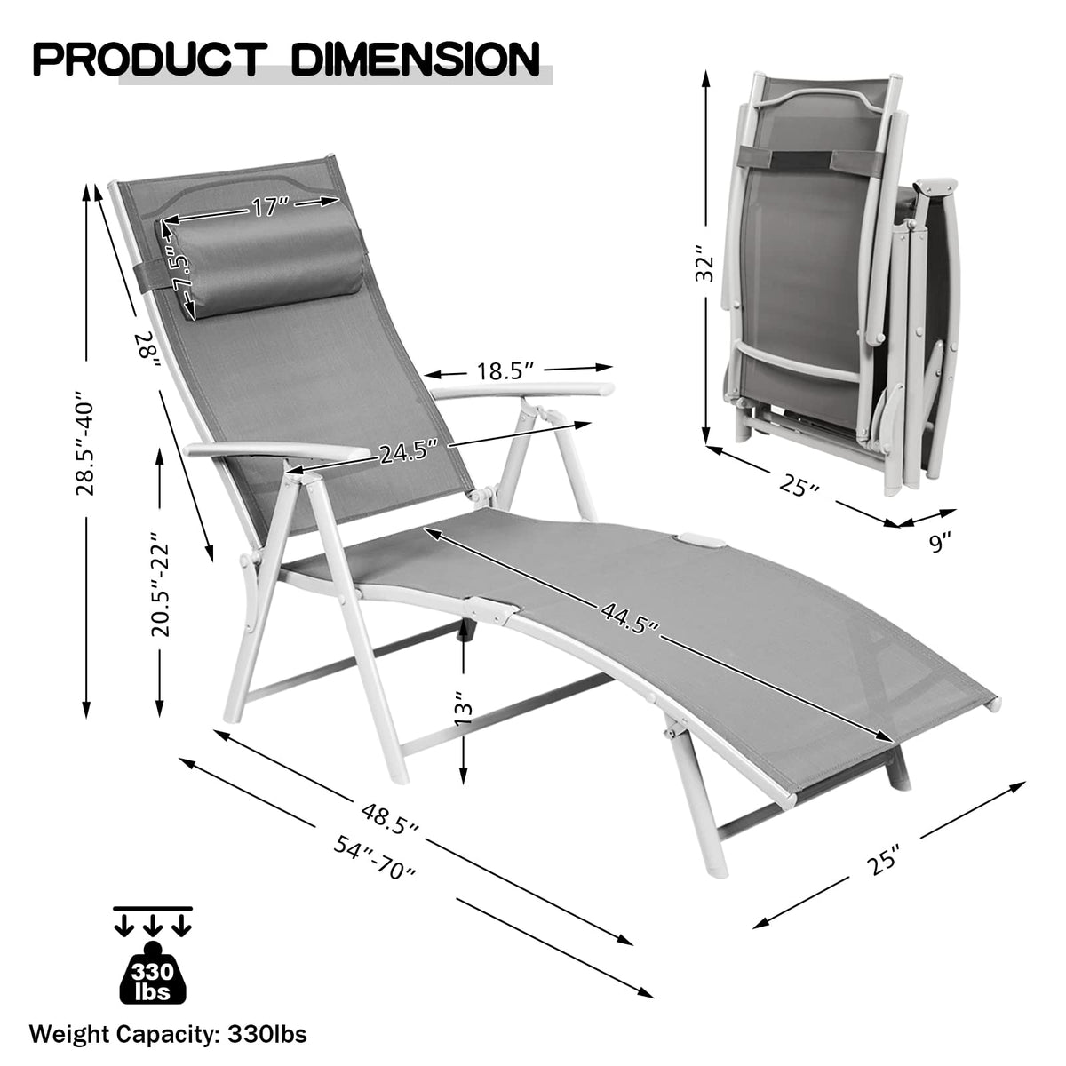 Giantex anti-slip footpads protect floors while keeping the chair stable.