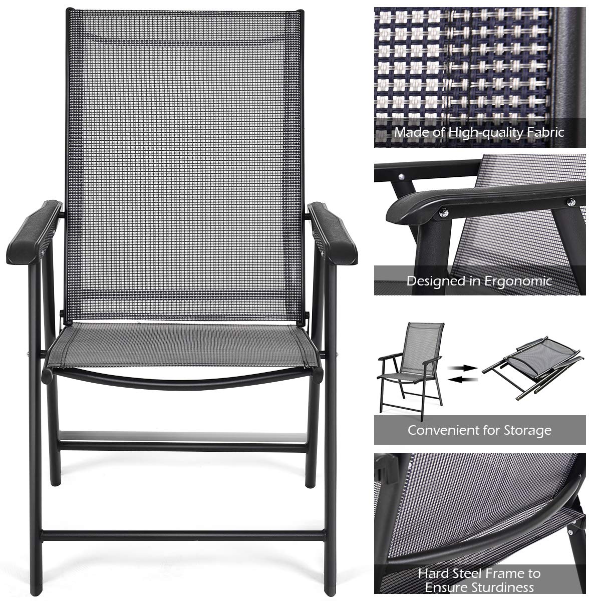 Giantex ergonomic back design supports relaxed seating.