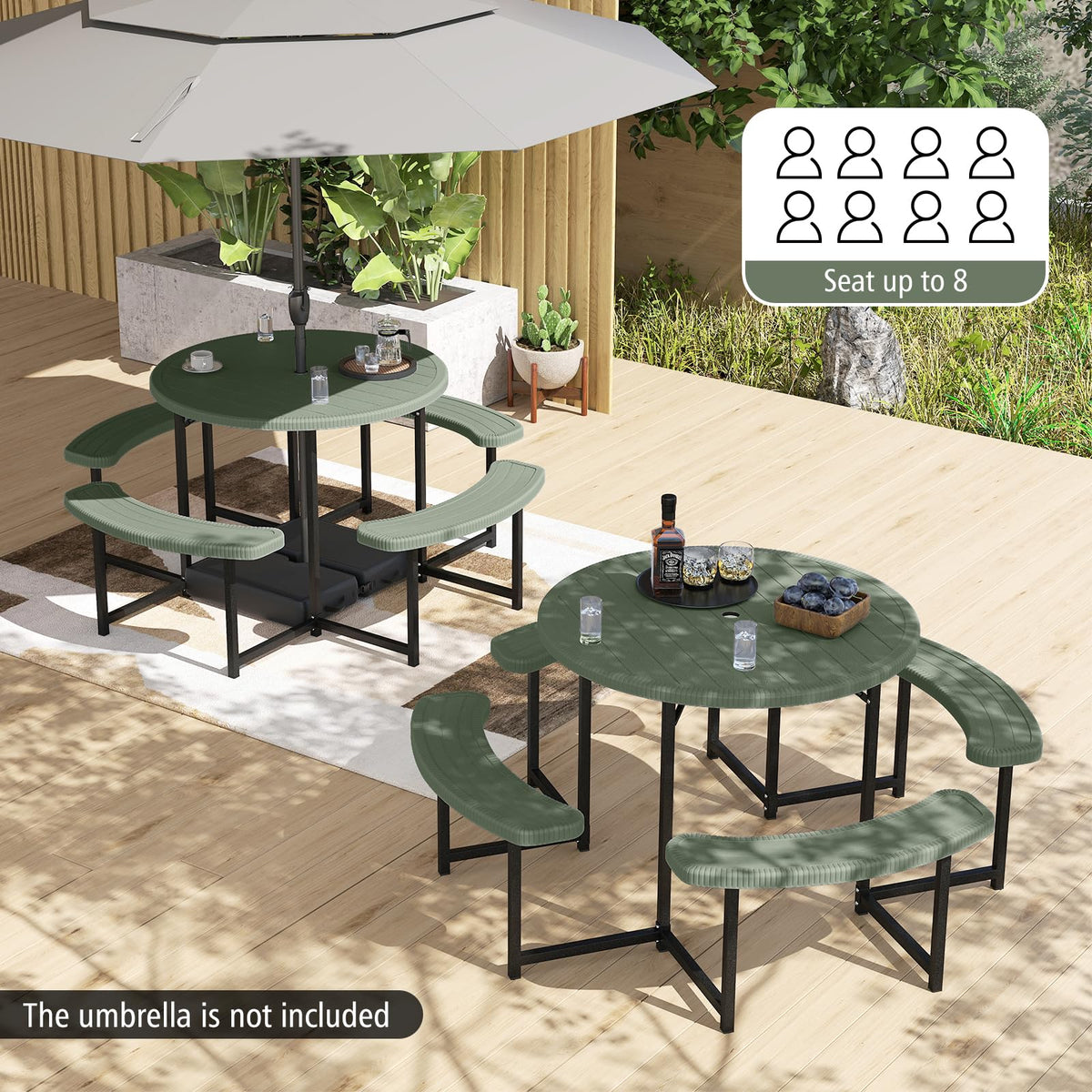 Giantex HDPE tabletop featuring waterproof and fade-resistant surface