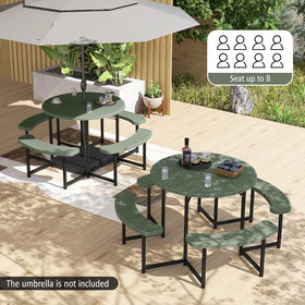 Giantex HDPE tabletop featuring waterproof and fade-resistant surface