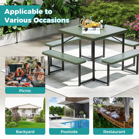 Giantex accessibility bench option for wheelchair-friendly dining