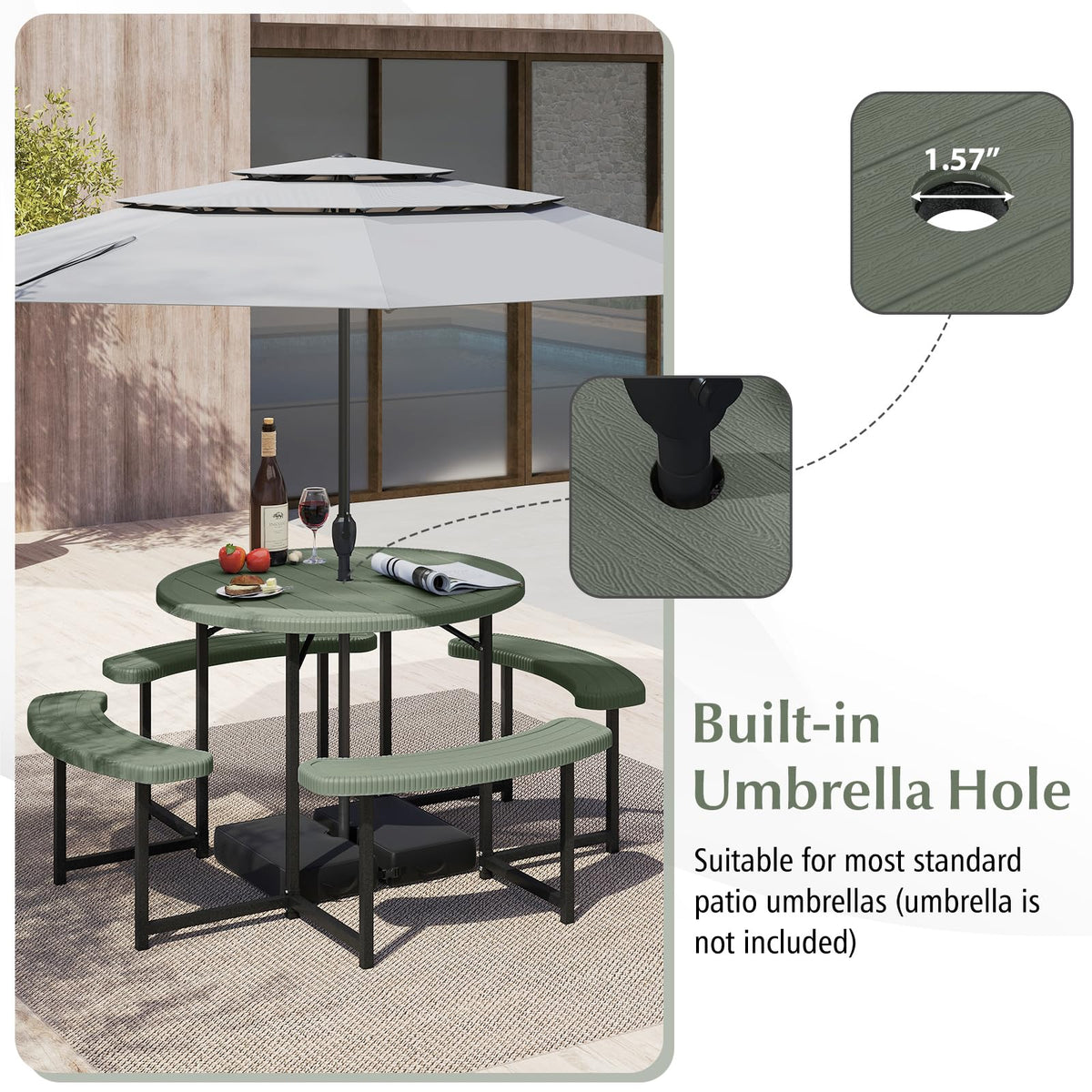 Giantex honeycomb bottom enhances stability on varied surfaces