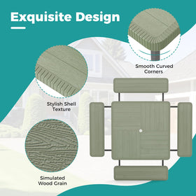 Giantex outdoor dining scene in a backyard setting