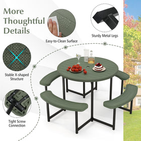 Giantex umbrella hole creates shade for meals and drinks