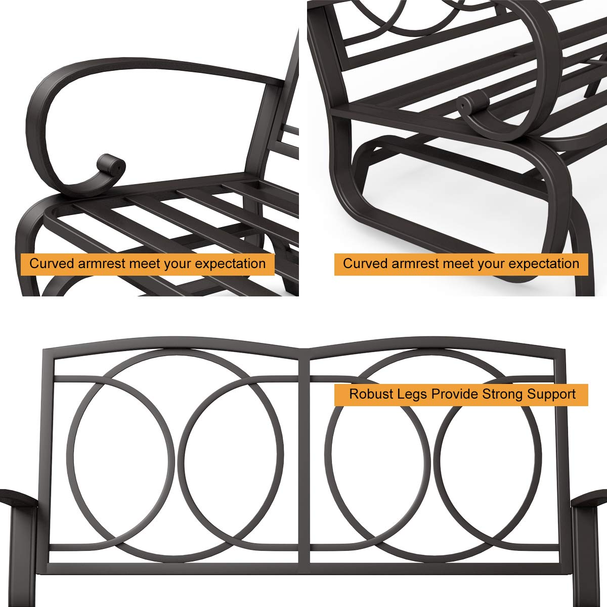 Giantex stable steel-frame glider for outdoor durability and daily use.