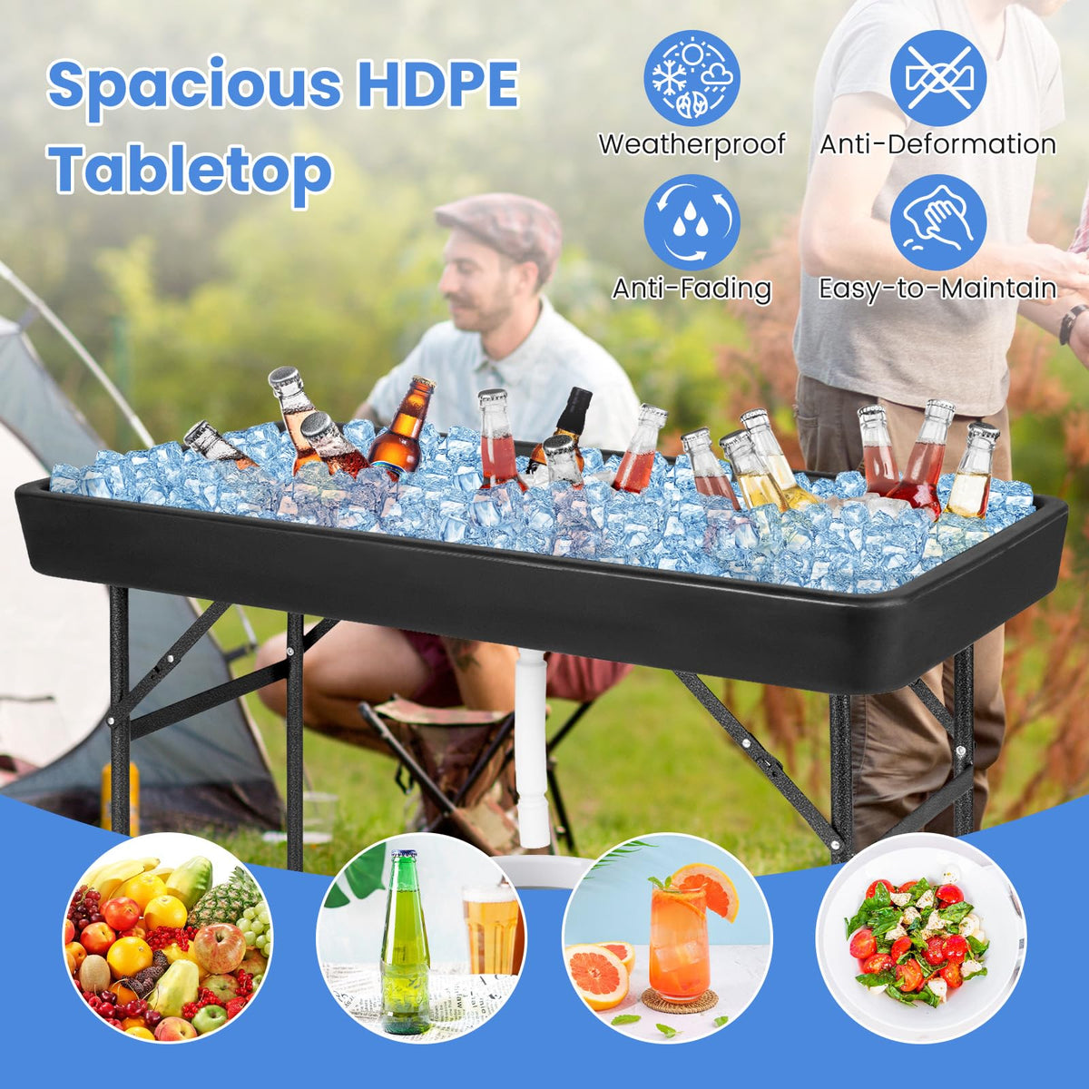 Giantex sturdy 440 lb capacity supports heavy drinks and food