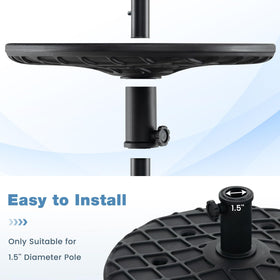 Giantex table with height knob showing easy adjustment for different seating arrangements.