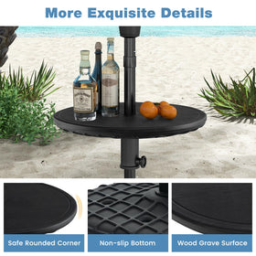Lightweight Giantex table easy to move between patio, deck, and poolside.
