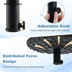 Sturdy Giantex umbrella table frame designed to distribute load evenly.