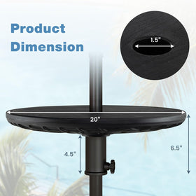 Waterproof Giantex table surfaces resisting rain and splashes with a sleek black finish.