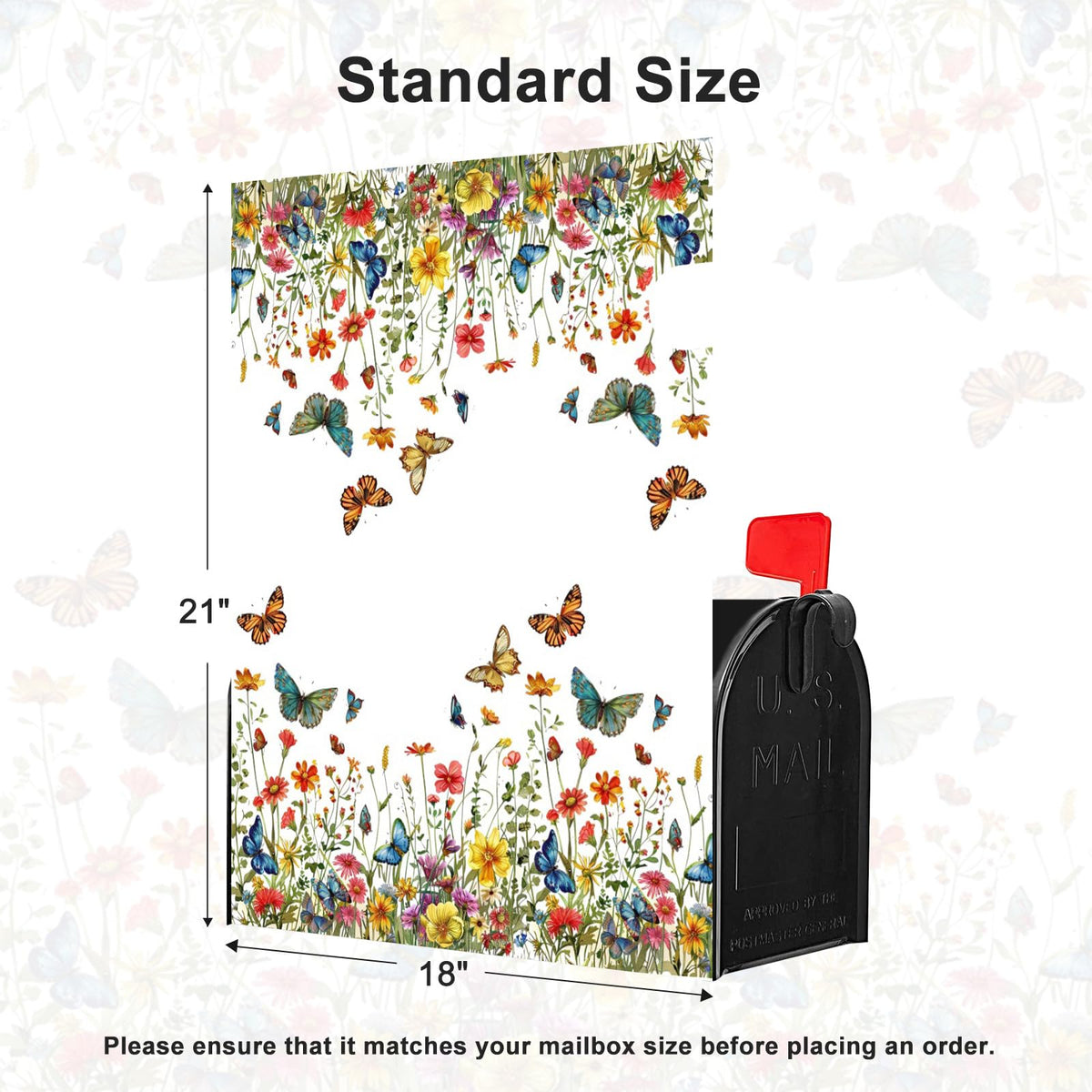 GICDSU colorful flowers and butterflies pattern brightens outdoor space.