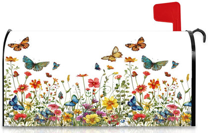 GICDSU floral butterfly mailbox cover 21x18 adds curb appeal and easy identification.