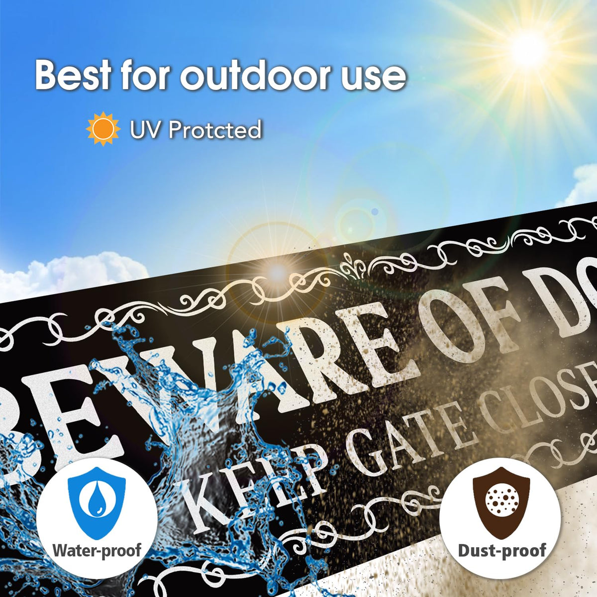 GicnKeuz weatherproof aluminum finish resists rust and fading