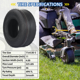 GICOOL tread detail shows smooth surface for lawn care.