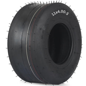 GICOOL 11x4.00-5 tubeless tire full view for riding mowers, stability.