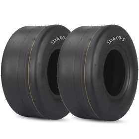 GICOOL 11x6-00-5 tubeless tire side view for riding mowers with smooth tread