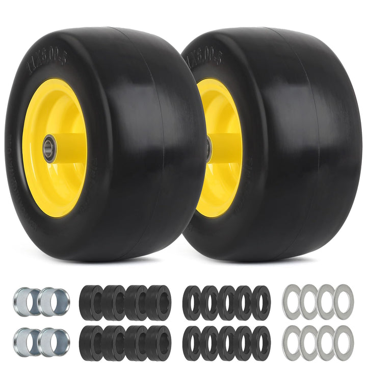GICOOL 11x6-5 flat-free tire for steady mowing.