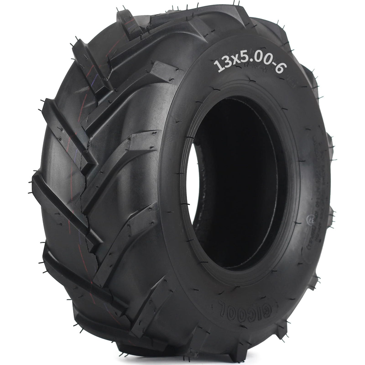 GICOOL 13x5-6 tubeless tiller tire with durable two-ply construction for lawn care