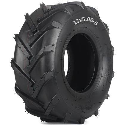 GICOOL 13x5-6 tubeless tiller tire with durable two-ply construction for lawn care