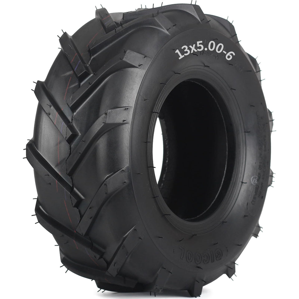 GICOOL 13x5-6 tubeless tiller tire with durable two-ply construction for lawn care