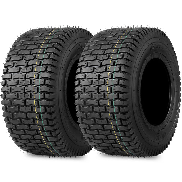 GICOOL 16x6.50-8 tubeless tire side view for stable lawn maintenance.