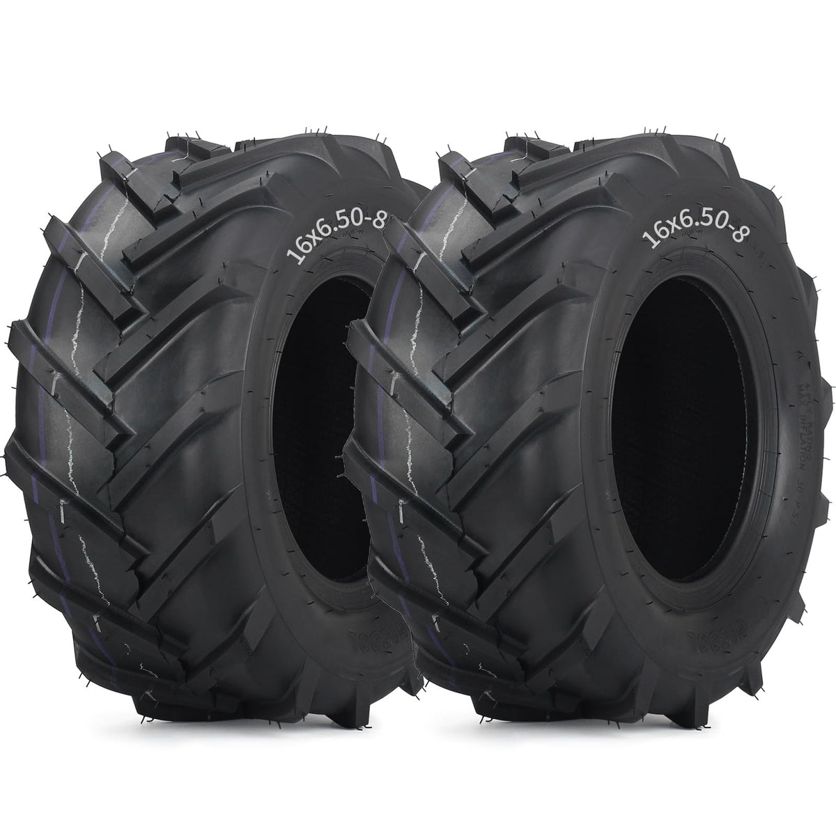 GICOOL 16x6.50-8 tubeless tire ready for lawn machines, offering durable puncture resistance.