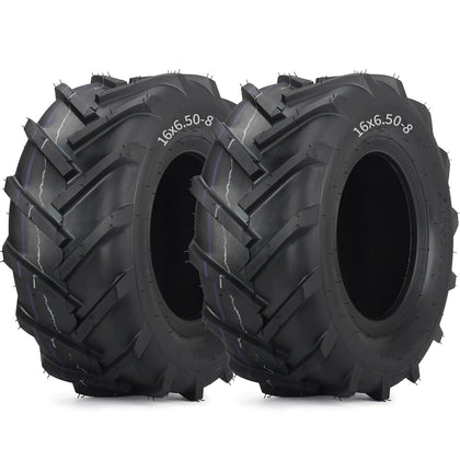 GICOOL 16x6.50-8 tubeless tire ready for lawn machines, offering durable puncture resistance.