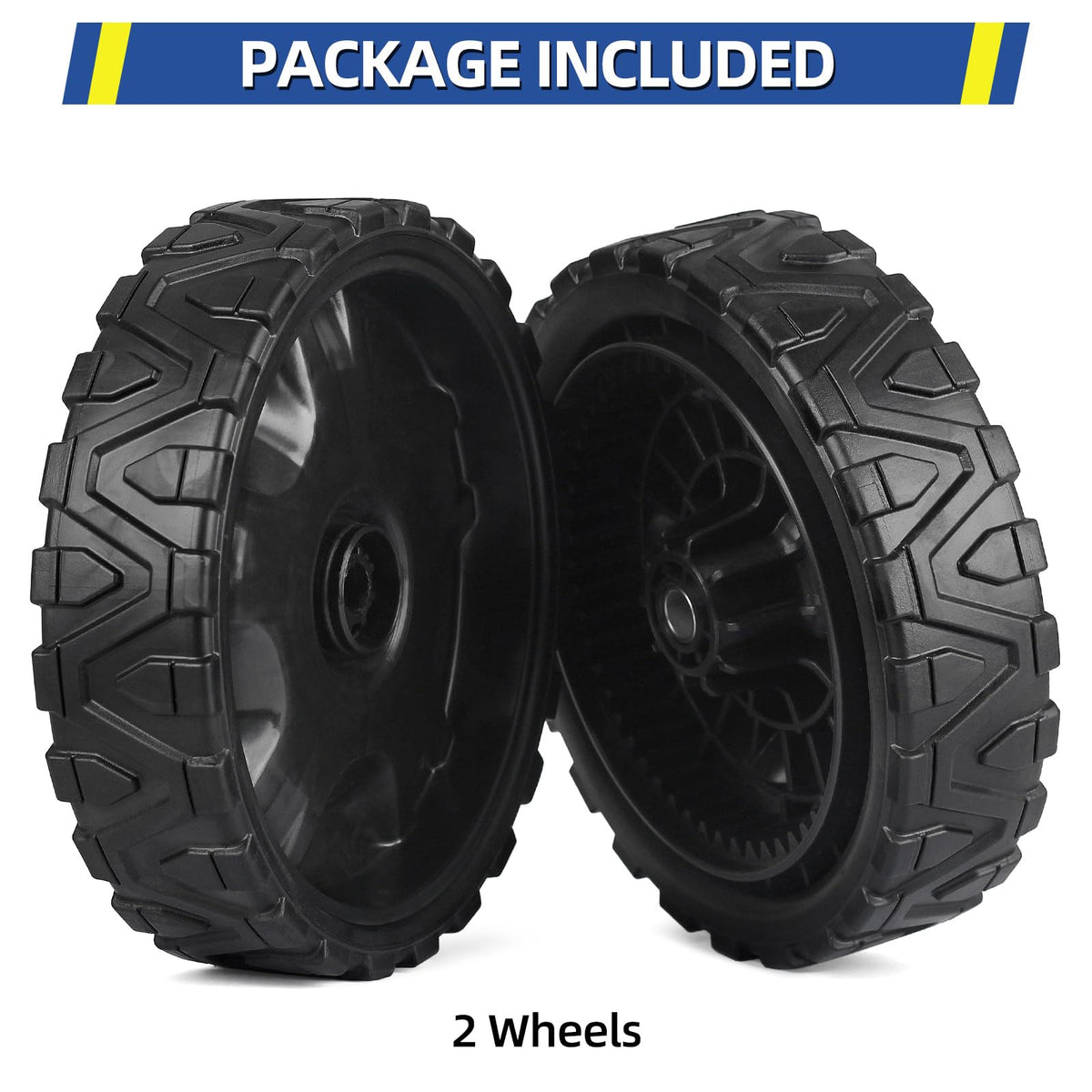 GICOOL 2-pack lawn mower wheels ready for replacement use