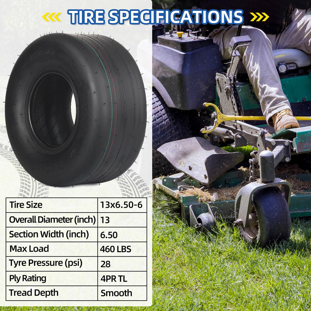 GICOOL 2-pack tubeless tires ready for installation on compatible equipment