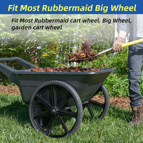 GICOOL 20in flat-free tire wheel with preinstalled 3/4-inch and 5/8-inch bearings.