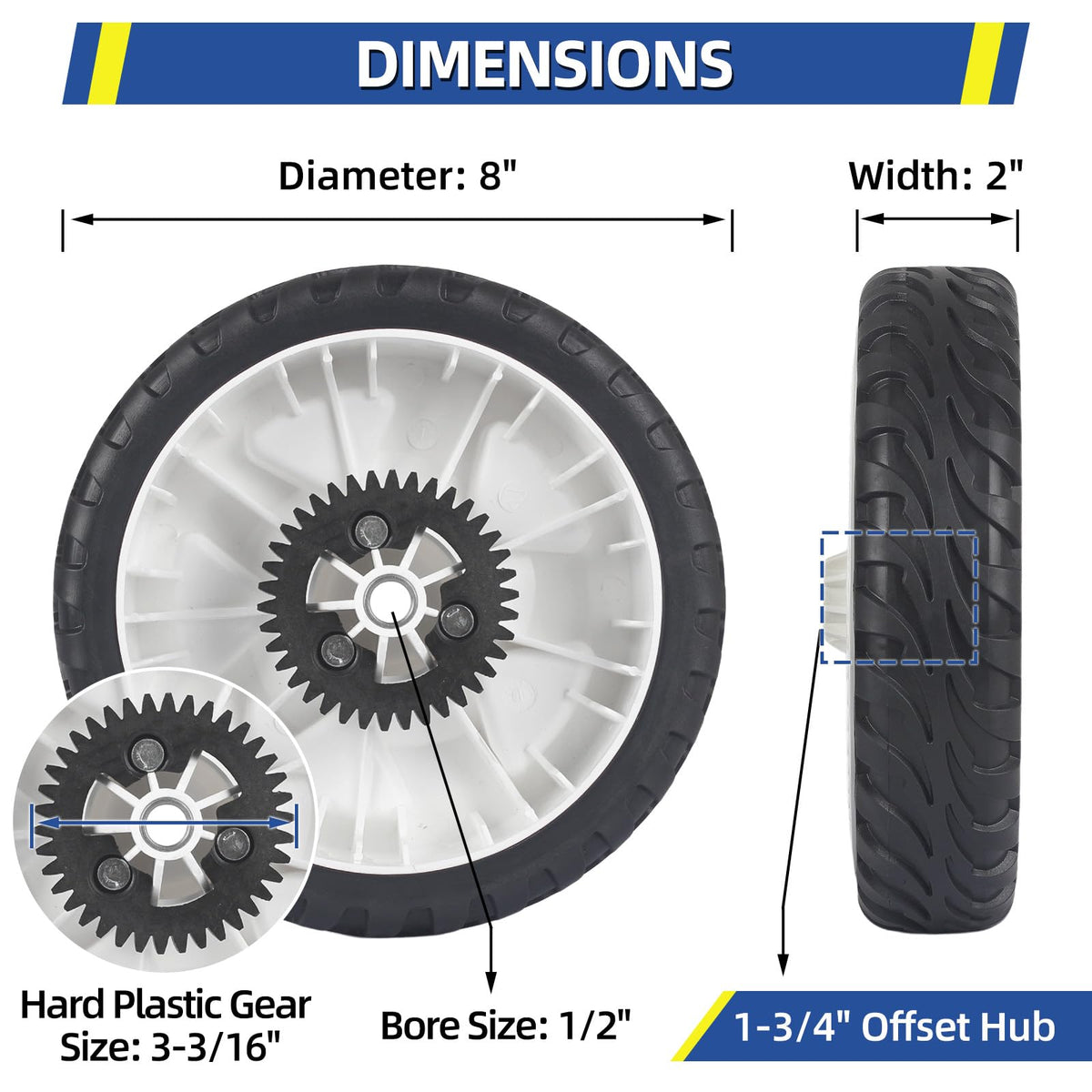 GICOOL 38-tooth plastic drive gear detail for wear resistance