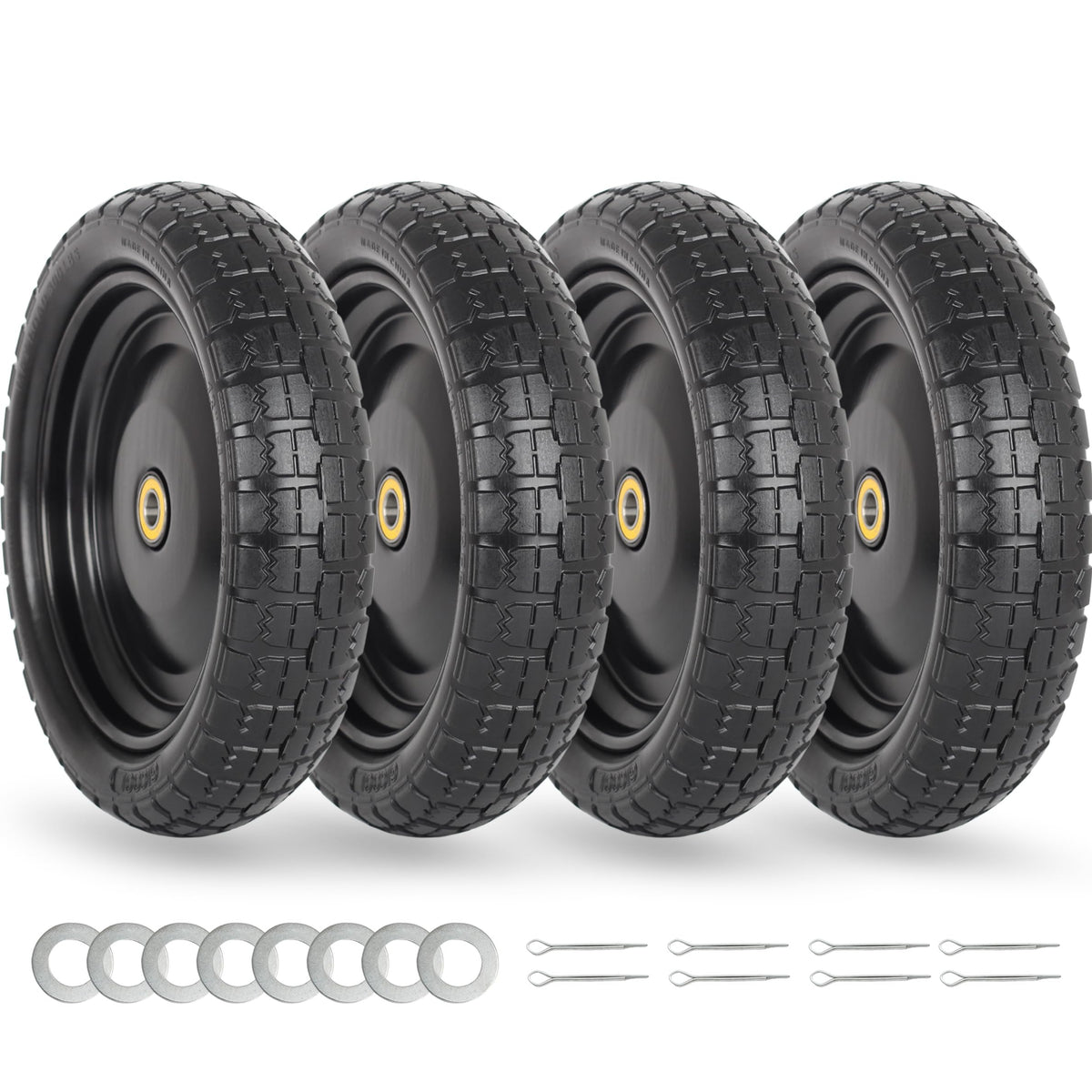 GICOOL 4.00-6 solid 13-inch tire, puncture-proof for carts and wheelbarrows.