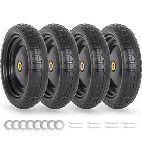 GICOOL 4.00-6 solid 13-inch tire, puncture-proof for carts and wheelbarrows.