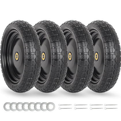 GICOOL 4.00-6 solid 13-inch tire, puncture-proof for carts and wheelbarrows.