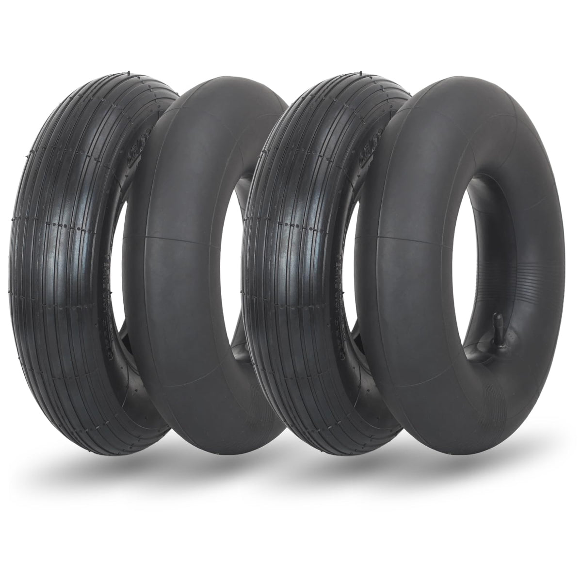 GICOOL 4.00-6 replacement tire and inner tube set, 13-inch fit for wheelbarrows, improves load stability.