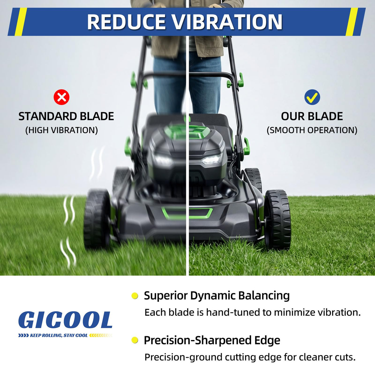 GICOOL 40MnB steel blade construction for durability