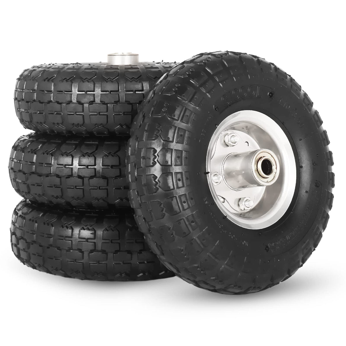 GICOOL 410-350-4 tire—durable 10-inch pneumatic wheel for carts.