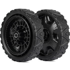 GICOOL 634-05040 wheel closeup shows sturdy build for walk-behind mowers