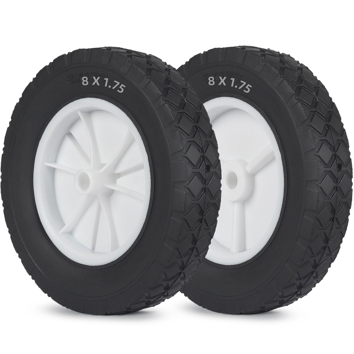 GICOOL 8-inch wheels fitted to an Oregon 72-108 cart for smoother outdoor transport.