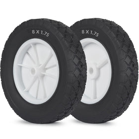 GICOOL 8-inch wheels fitted to an Oregon 72-108 cart for smoother outdoor transport.