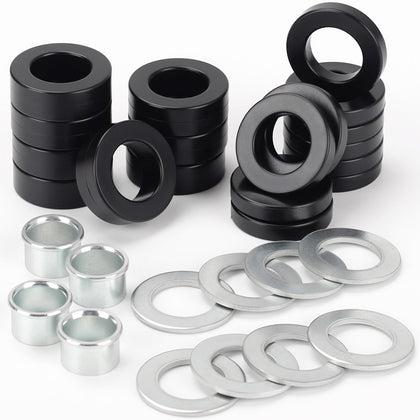 GICOOL bearing bore adjustment kit components laid out for wheelbarrow repair.
