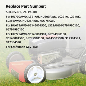 GICOOL wheel compatible with Husqvarna and Craftsman models for versatile replacement