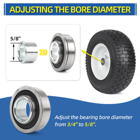GICOOL hub length adjustment assembly for wheelbarrow alignment.