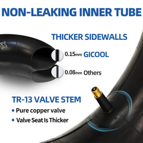 GICOOL inflation valve with thick seat to reduce leaks and bolster durability.
