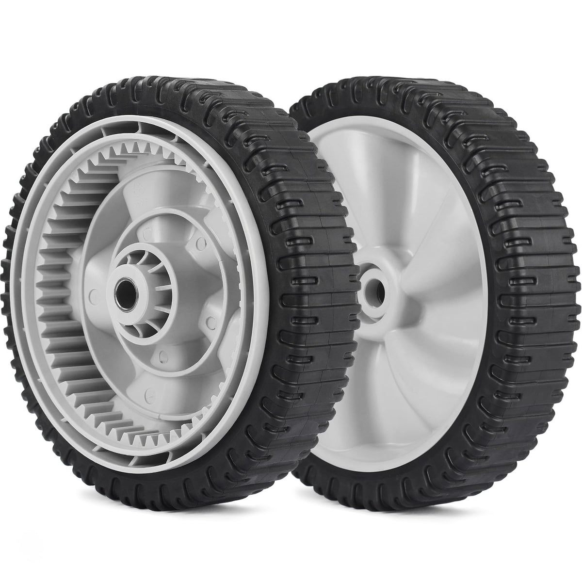 GICOOL 8-inch lawn mower wheel side view enhances stability during mowing