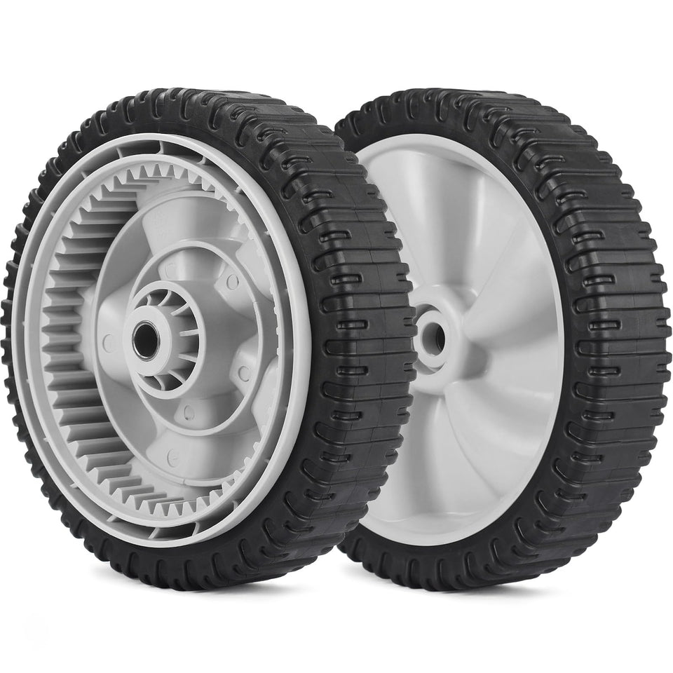 GICOOL 8-inch lawn mower wheel side view enhances stability during mowing