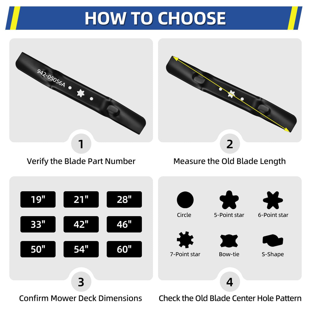 GICOOL blade replacement for MTD, Troy-Bilt, Craftsman compatibility