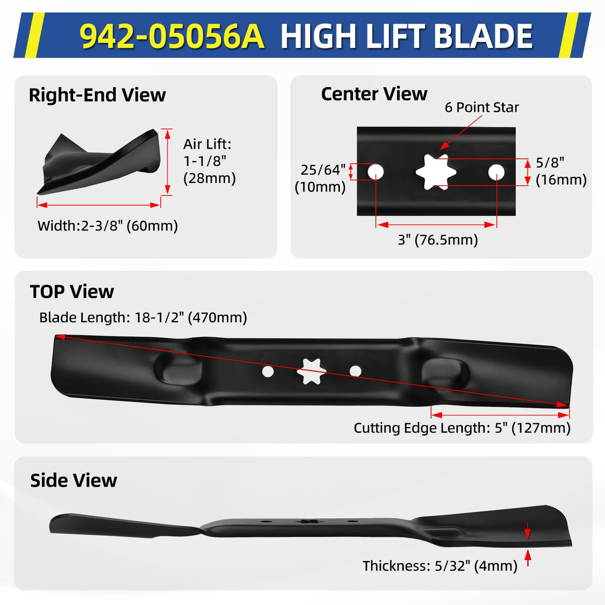 GICOOL replacement blade compatible with OEM numbers