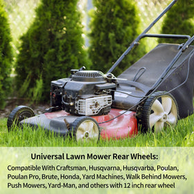 GICOOL plastic 12x1.75 inch wheel designed for durable lawn care