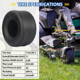 GICOOL premium four-ply lawn tire for durable wear resistance
